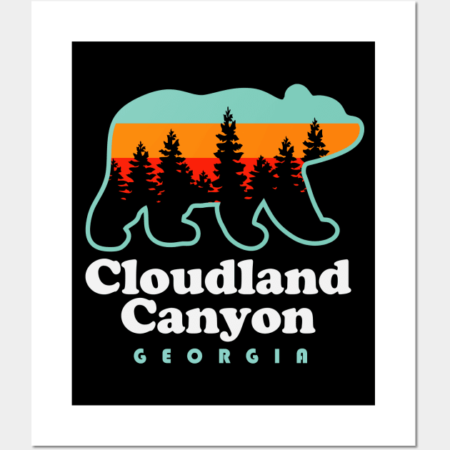 Cloudland Canyon State Park Georgia Camping Hiking Bear Wall Art by PodDesignShop